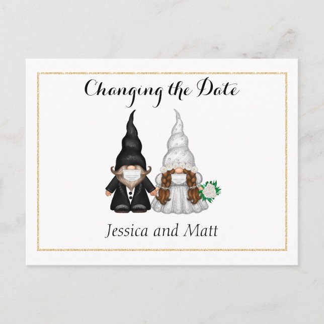 Foto Ändra vykortet för datum med Roligt Meddelande Vykort (Framsida)