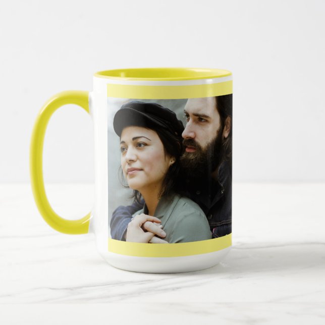 FOTO ANPASSNINGSBAR Coffee Mugg ROMANTIC COUPLE (Vänster)