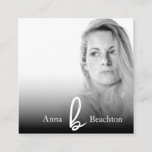 *~* Foto AP31-Professionell QR enkel minimal Fyrkantigt Visitkort