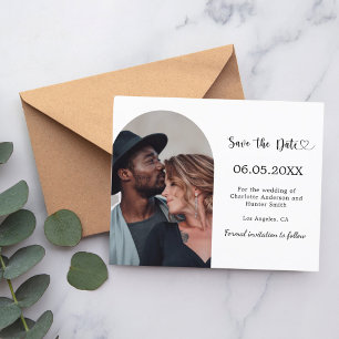 Foto ark modern bröllop Save the Date Flygblad