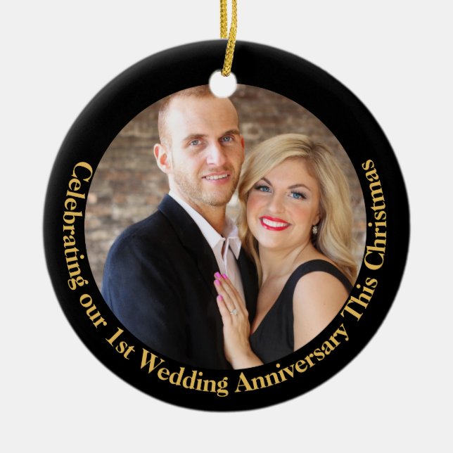 FOTO-årsdagen 1:e femtonde 10:e femtonde tjugofemt Julgransprydnad Keramik (Framsidan)