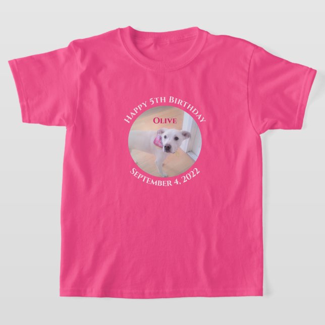 Foto av adabel marionett Hund med Shock rosa Scarf T Shirt (Laydown)