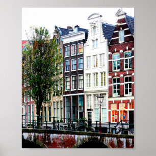 Foto av Amsterdams kanalhus Poster