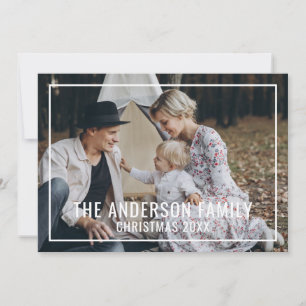 Foto av anpassningsbar-familjen med namn julkort