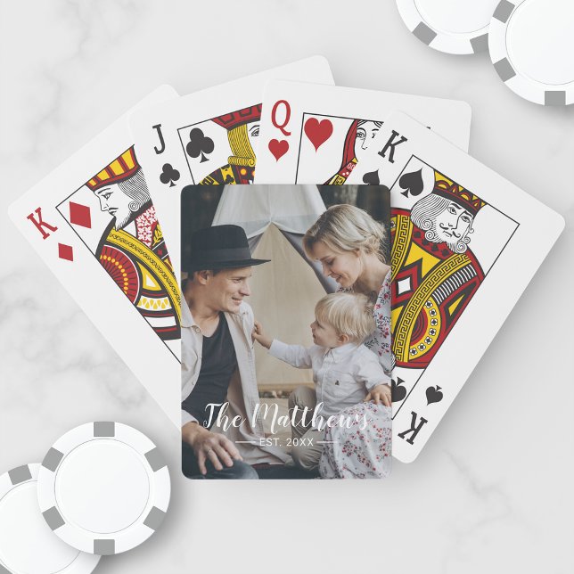 Foto av anpassningsbar med namn och etablerat år casinokort (Skapare uppladdad)