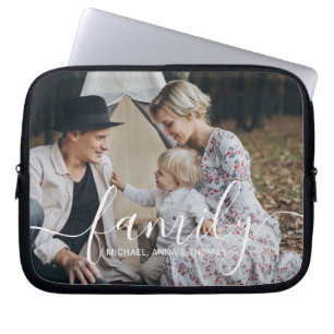 Foto av Anpassningsbarnas familj med eget namn Laptop Fodral