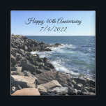 Foto av Atlantblått 40-årsdagen Magnet<br><div class="desc">Snygg bild av Atlanten.   Perfekt för Sea älskare.</div>