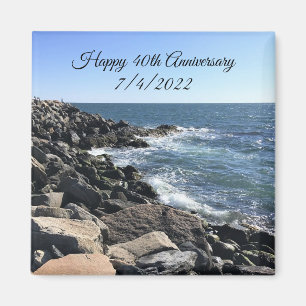 Foto av Atlantblått 40-årsdagen Magnet