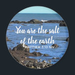 Foto av atlantisk bibel Verse Encouragement Magnet<br><div class="desc">Denna magnet har ett vackert foto av Atlanten tillsammans med en uppmuntrande och upplyftande bibelvers.</div>