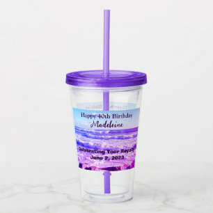 Foto av atlantisk oceanen Vågar 40:e födelsedag Li Take Away Mugg