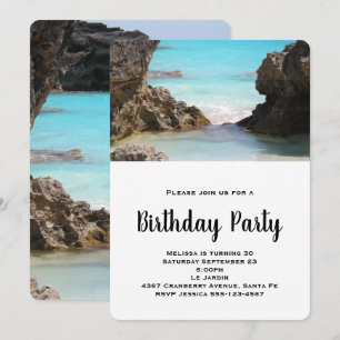 Foto av Bermuda Kusten & Tropical Sea Birthday Inbjudningar