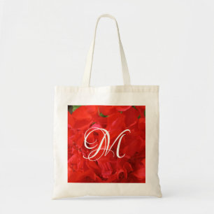 Foto av Beval Red Geranium Blommigt Initial Tygkasse