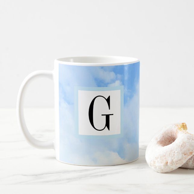 Foto av Blå himmel Elegant - första början Kaffemugg (Med munk)