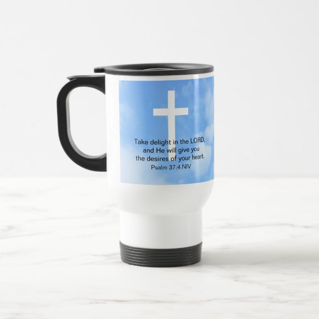 Foto av Blå himmel Success Bible Verse Christian Resemugg (Vänster)
