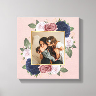 Foto av Blommigten Sepia-familjen på Canvas med st