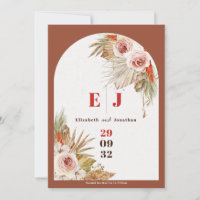 Foto av Boho blommigt Earth Tones Terracotta bröll