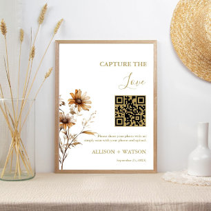 Foto av Boho bröllop Capture kärlek QR-kod bröllop Poster