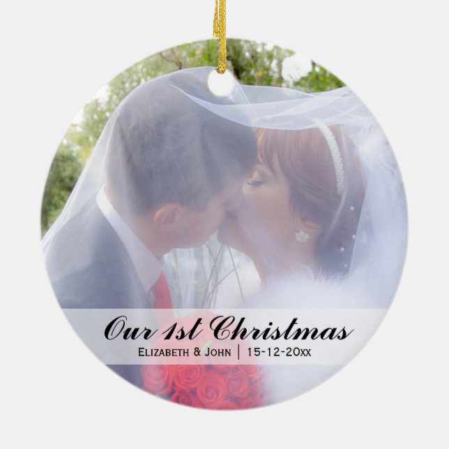 Foto av Bröllop Julgransprydnad Keramik (Baksidan)