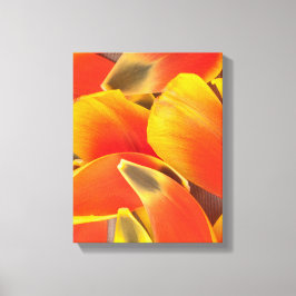 Foto av brun Orange Tulip Flower Petals Canvastryck
