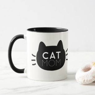 Foto av Cat Mamma Black Cat Ansikte Mugg