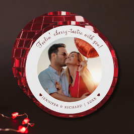 Foto av Cherry Coded Personlig Valentine Day Julkort