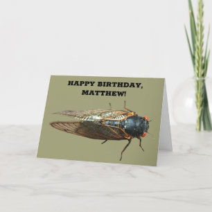 Foto av Cicada Kryp, Insekt Personlig Birthday Kort