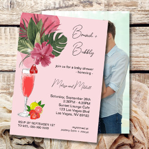 Foto av Citrus Lila Brunch och BubLY Baby Shower Inbjudningar