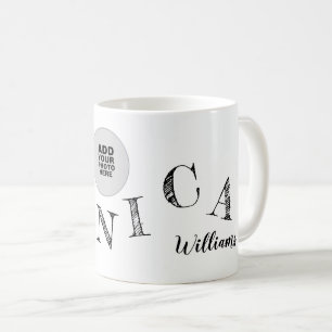foto av coolan för ditt namn, handskriven brev kaffemugg
