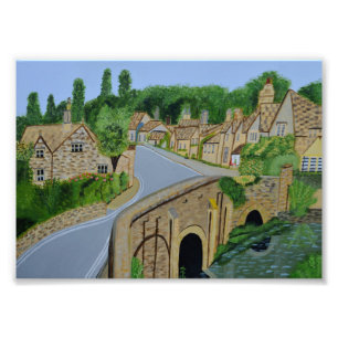 Foto av den engelska byn Cotswold