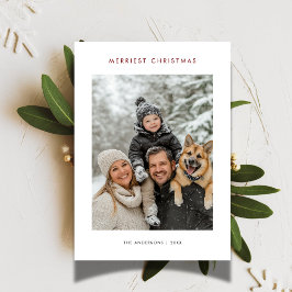 Foto av den enkla Merriest-Hund-julfamiljen i Baby Julkort