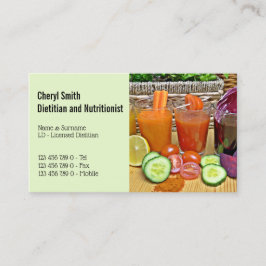 Foto av Dietitian Vegetable Frusmoothie Visitkort