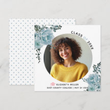 Foto av Dusty blåa blommor 2023 studenten