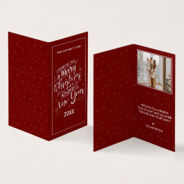 Foto av elegant Red God jul & Gott nytt år Kort