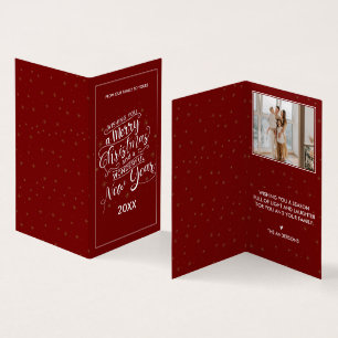 Foto av elegant Red God jul & Gott nytt år Kort