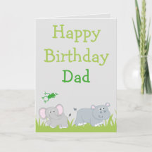Foto av Elephant och Hippo Grattis på födelsedagen