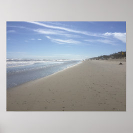 Foto av en atlantisk strand vid lågvattenlinjen poster