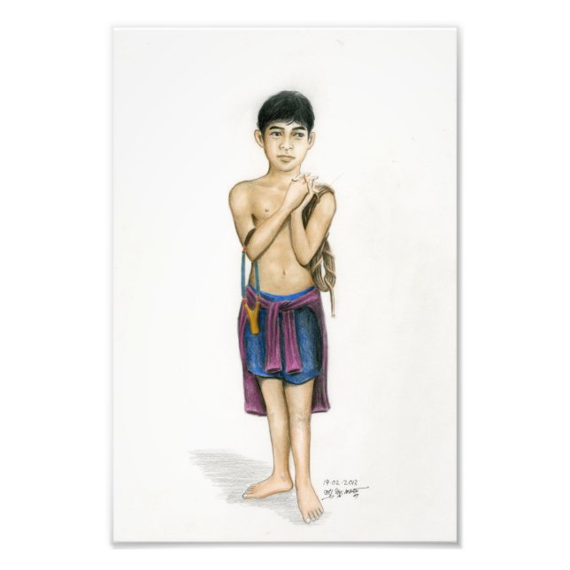 Foto av en kambodjansk pojke av Vannak Anan Prum (Framsidan)