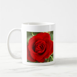 Foto av en röd ros kaffemugg