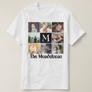 Foto av familjen anpassningsbar och namn monogram tee