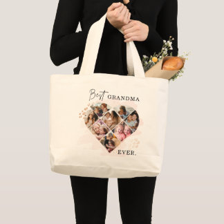 Foto av familjen Best Grandma All Heart Shape 8 Ph Jumbo Tygkasse