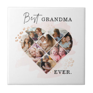 Foto av familjen Best Grandma All Heart Shape 8 Ph Kakelplatta