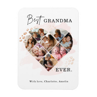 Foto av familjen Best Grandma All Heart Shape 8 Ph Magnet