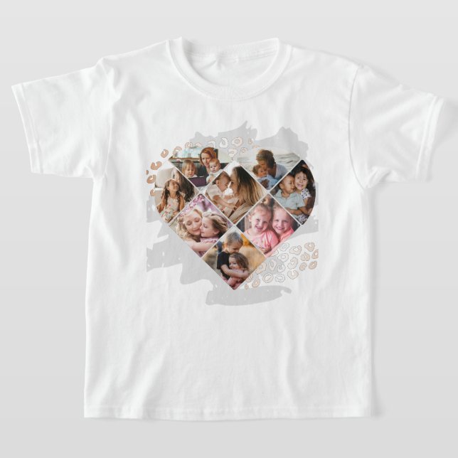 Foto av familjen Best Grandma All Heart Shape 8 Ph T Shirt (Laydown)