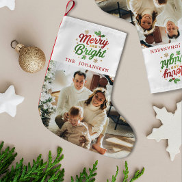 Foto av familjen Merry och Bright Modern Classic C Liten Julstrumpa
