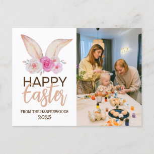 Foto av familjen Modern Elegant Blessings Glad pås Helg Vykort