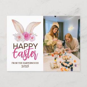 Foto av familjen Modern Elegant Blessings Glad pås Helg Vykort