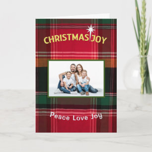 Foto av familjen Modern jul Joy Peace Kärlek Kort