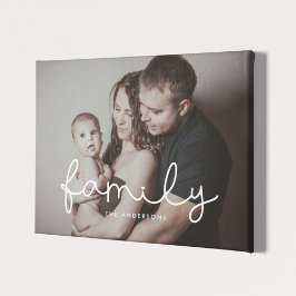 Foto av familjen Söt, vismisk skriptfamilj Canvastryck