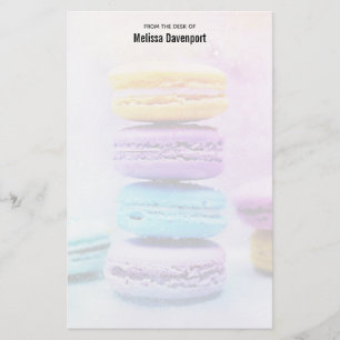 Foto av färglösa Delicious Macarons Brevpapper