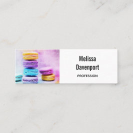 Foto av färglösa Delicious Macarons Mini Visitkort